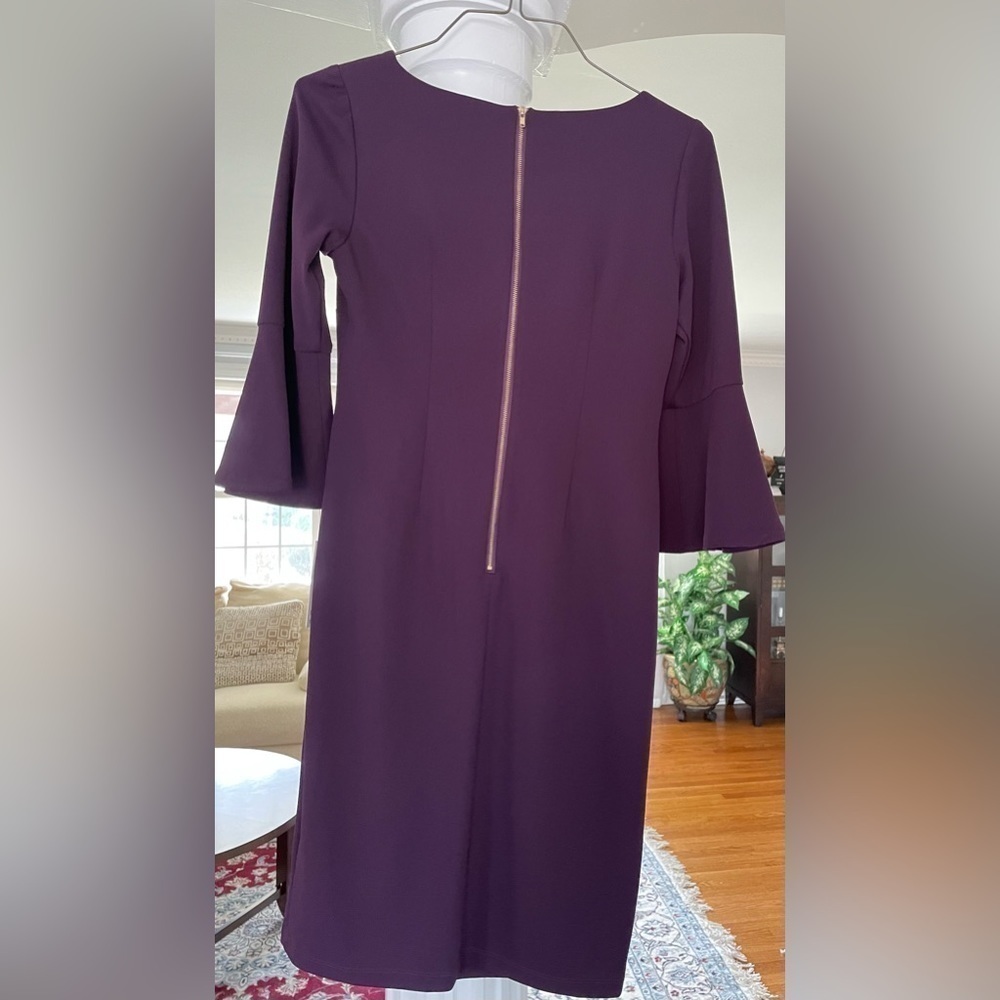 Shelby & Palmer women purple, bell sleeves dress. Size 6 new  with tag .